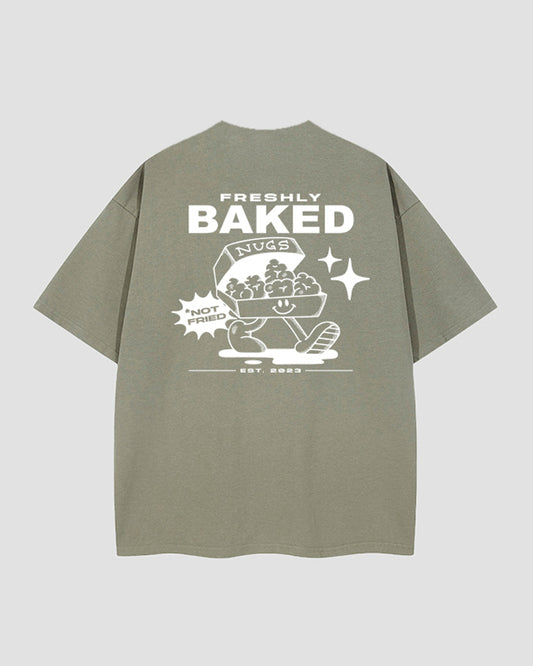 Oversized Green Washed Nugs Tee