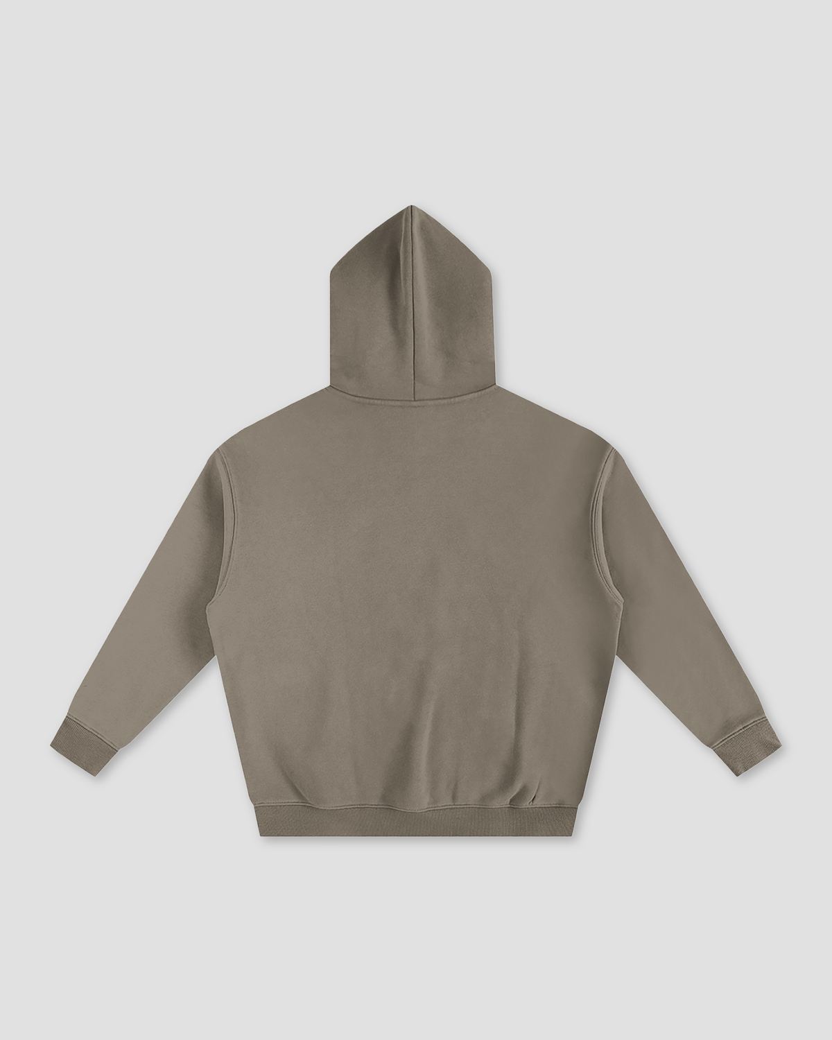 Freshly Baked Logo Oversized Heavy Fleeced Hoodie - Grey Coffee