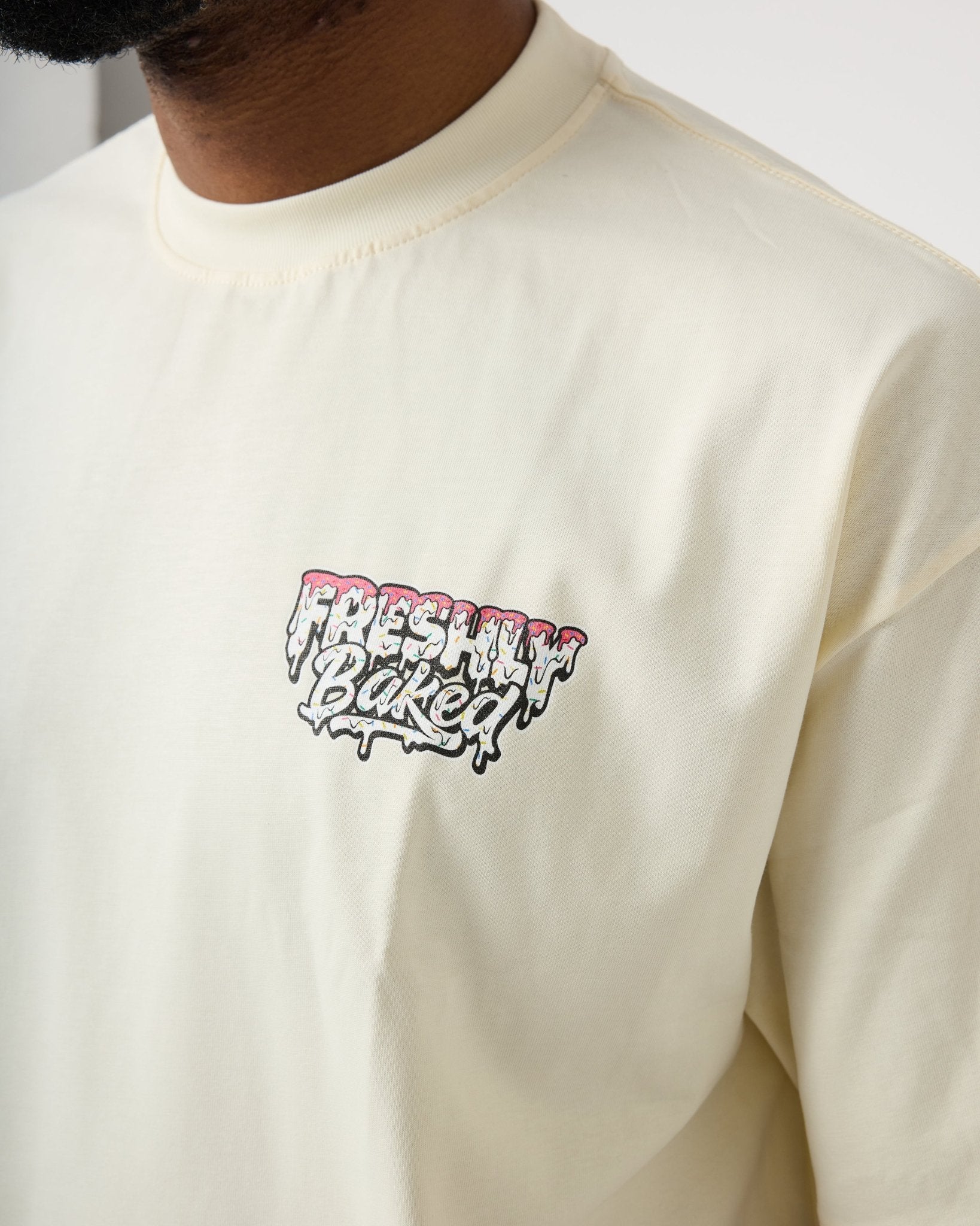 Cream Sprinkle Logo Tee - Freshly Baked Fightwear