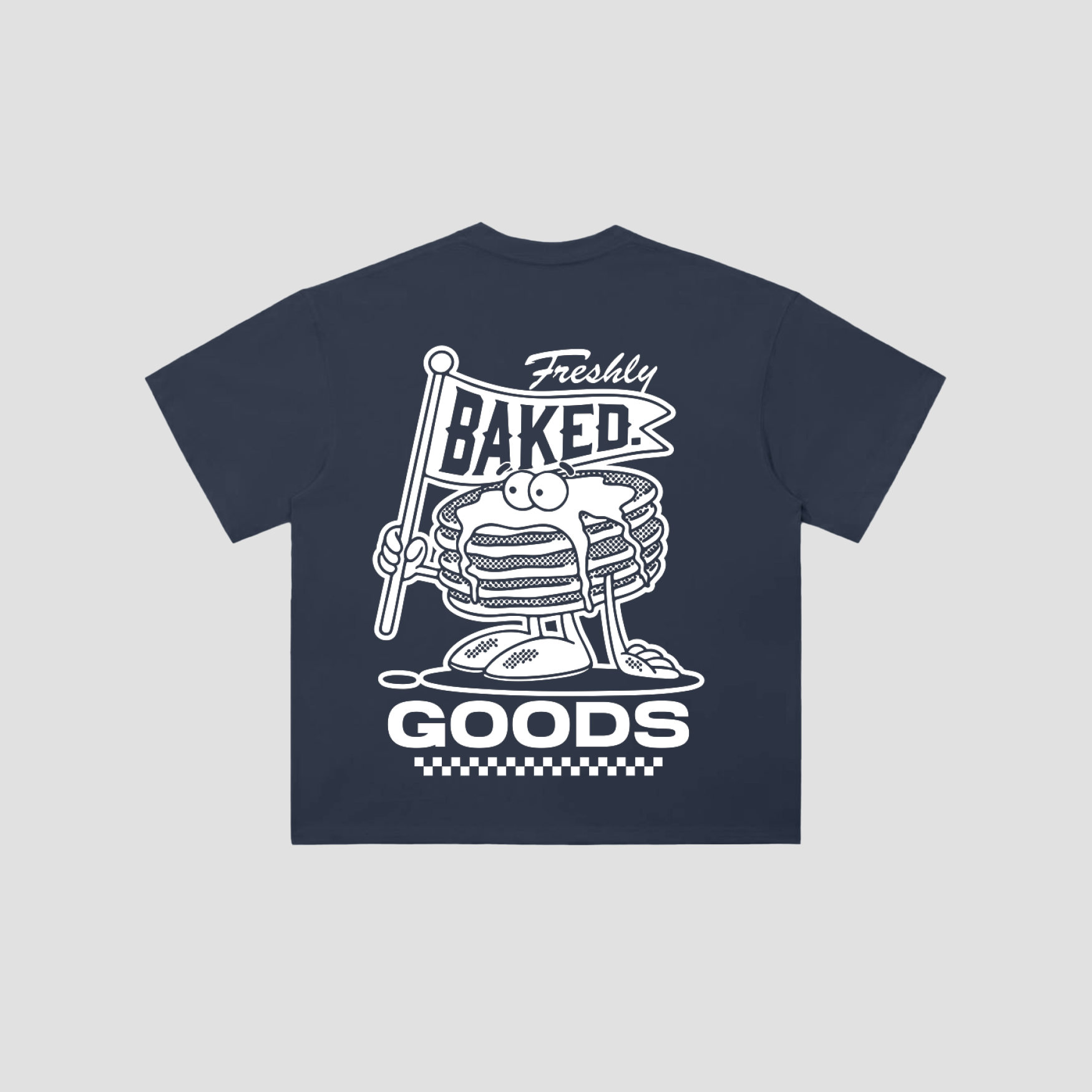 Heavyweight Pancakes T-shirts Navy Blue