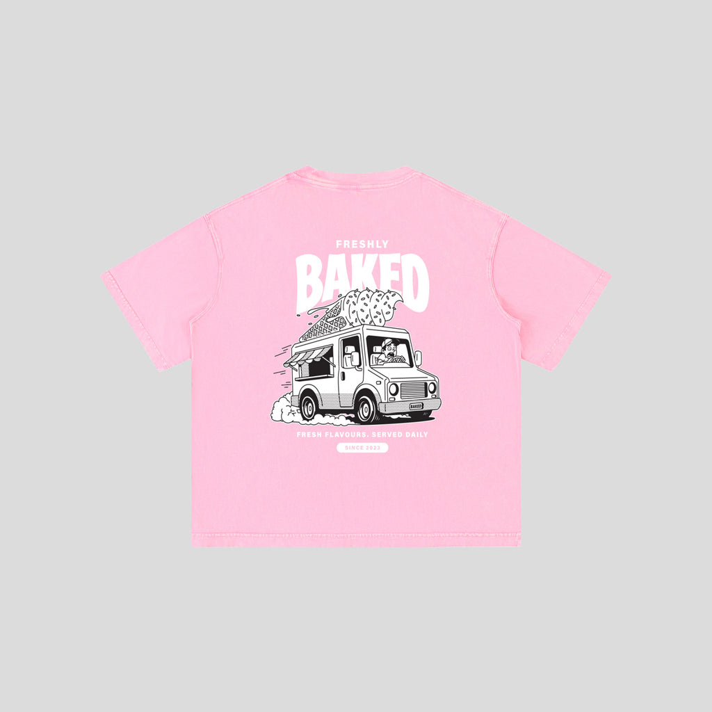 Ice Cream Truck Boxy Tee - Pink