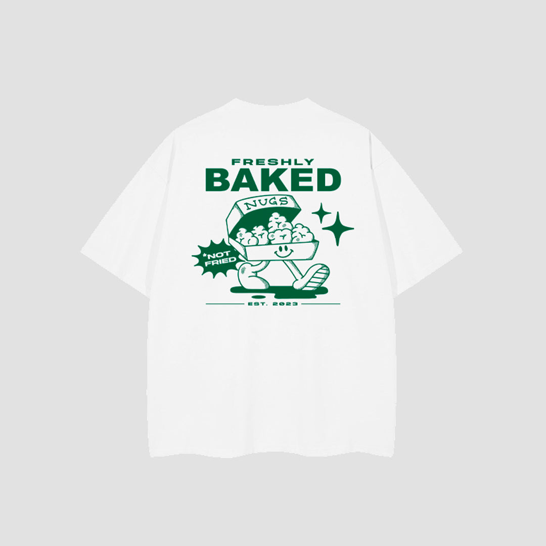White and Green Nugs Tee