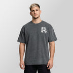 Snow Washed Oversized Cotton Pancakes Grey