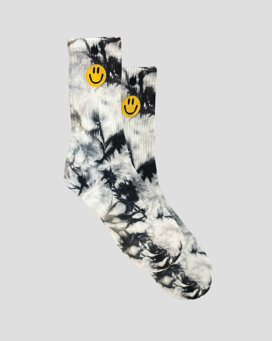 Tie Dye Crew Socks Black and white - Freshly Baked