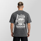 Snow Washed Oversized Cotton Pancakes Grey