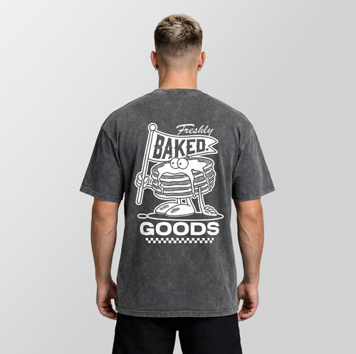 Snow Washed Oversized Cotton Pancakes Grey