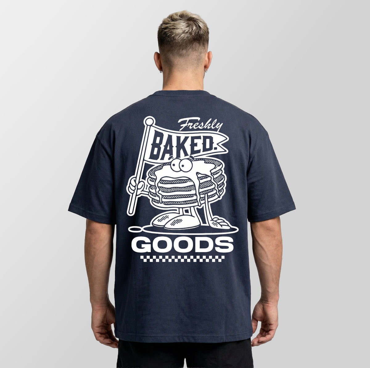 Heavyweight Pancakes T-shirts Navy Blue