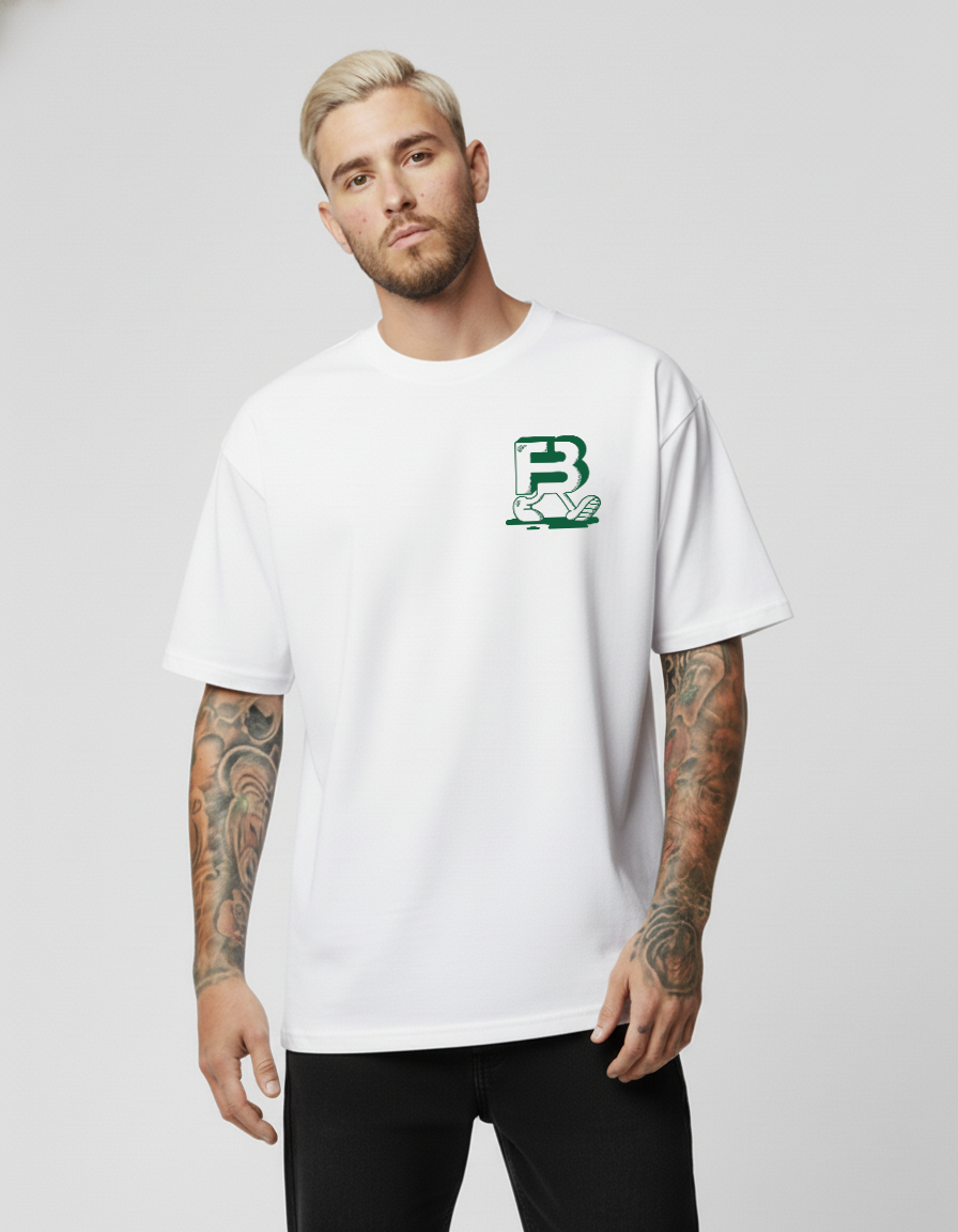 White and Green Nugs Tee