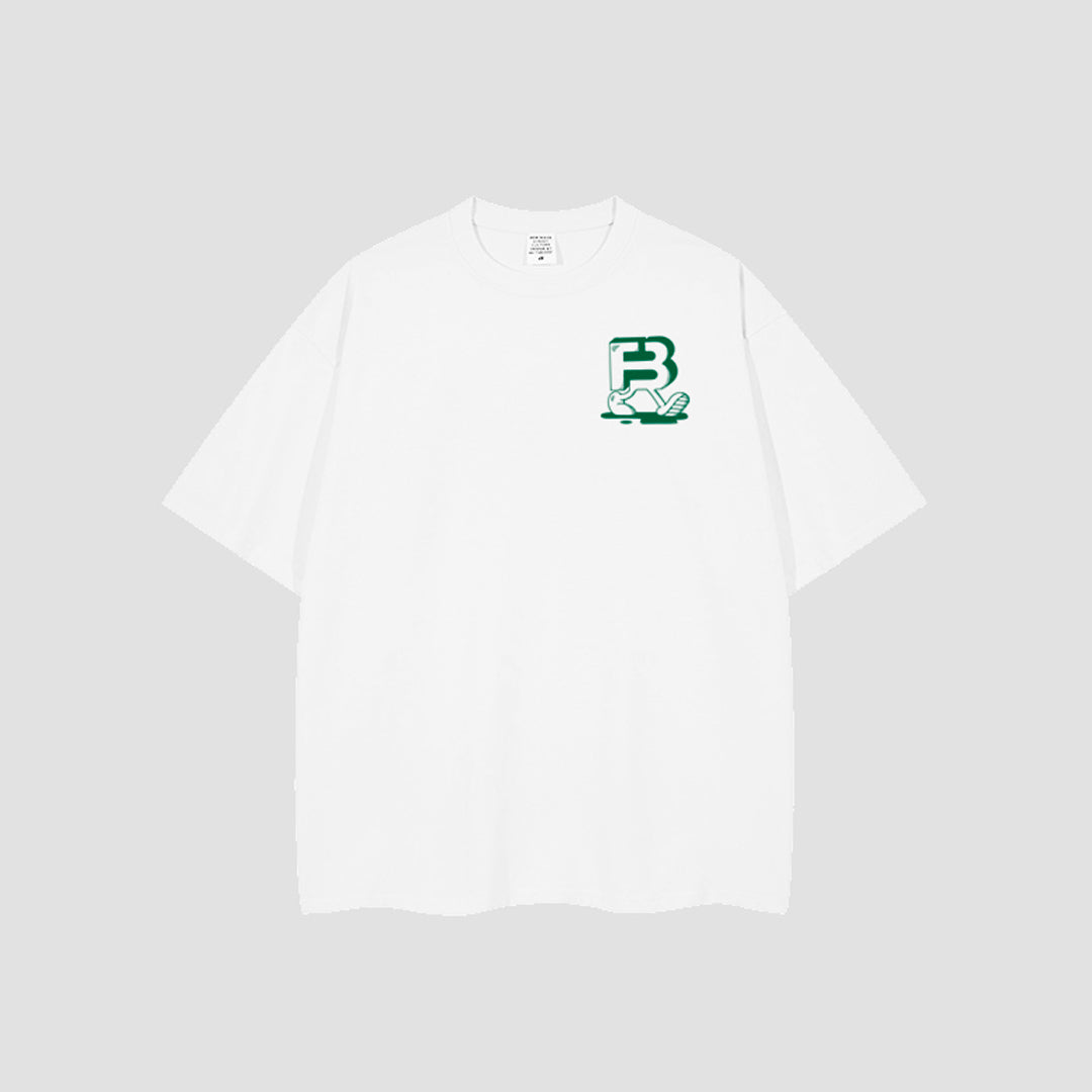 White and Green Nugs Tee