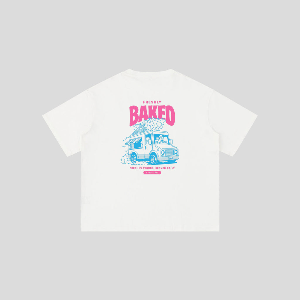 Ice Cream Truck Boxy Tee - White