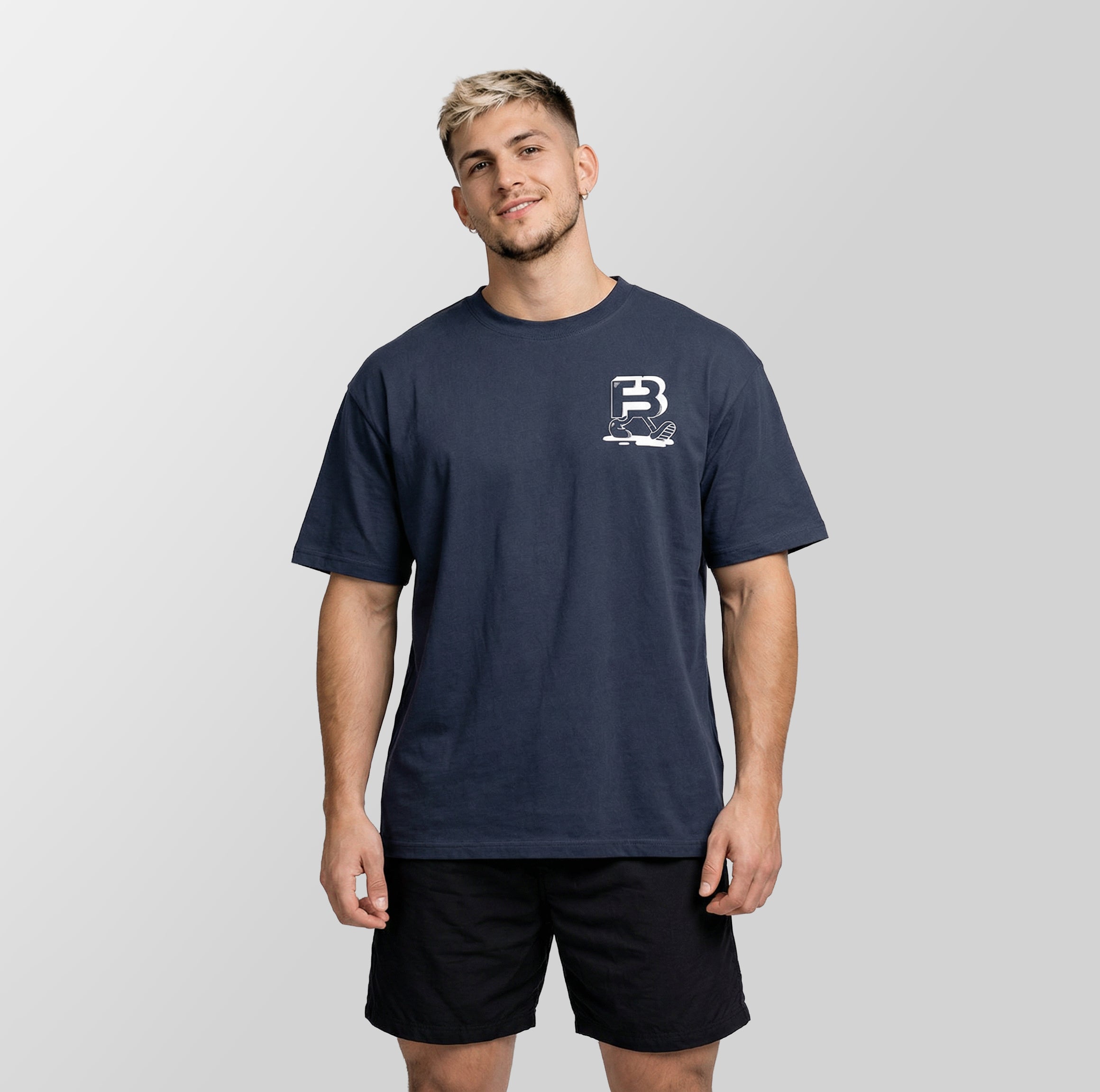 Heavyweight Pancakes T-shirts Navy Blue