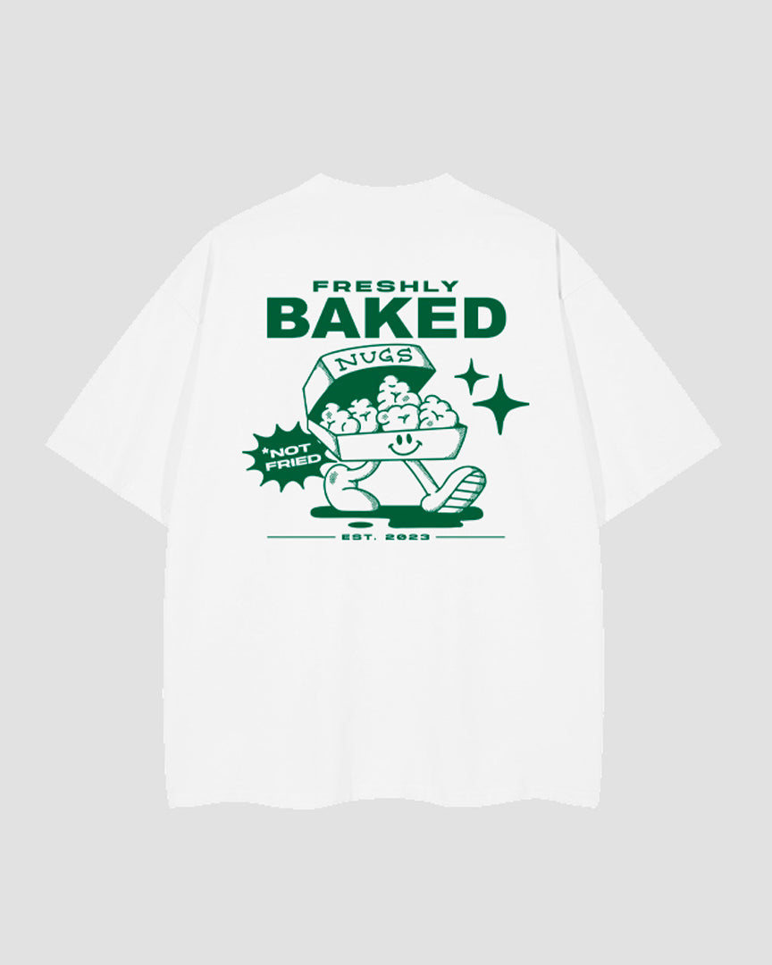 White and Green Nugs Tee