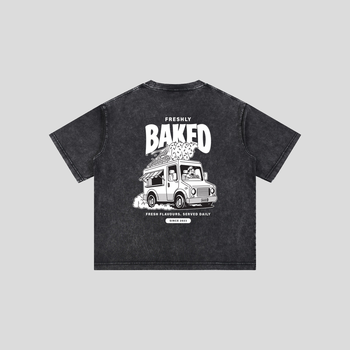 Ice Cream Truck Boxy Tee - Black