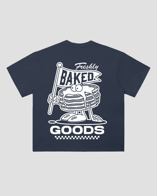 Heavyweight Pancakes T-shirts Navy Blue