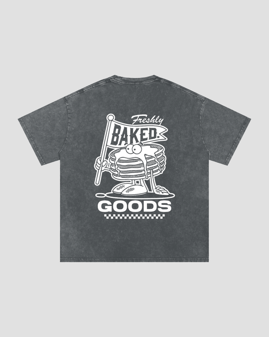 Snow Washed Oversized Cotton Pancakes Grey