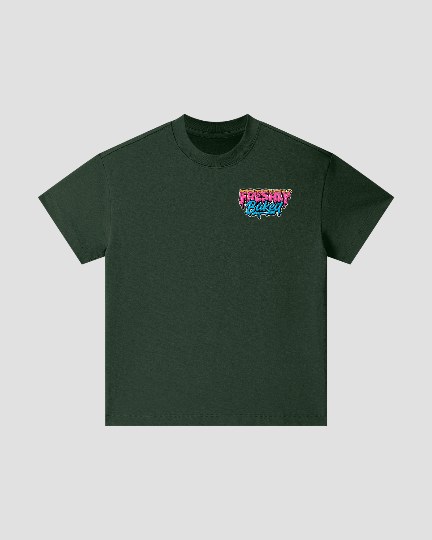 Kids Heavyweight Cotton Logo Tee Carbon Green