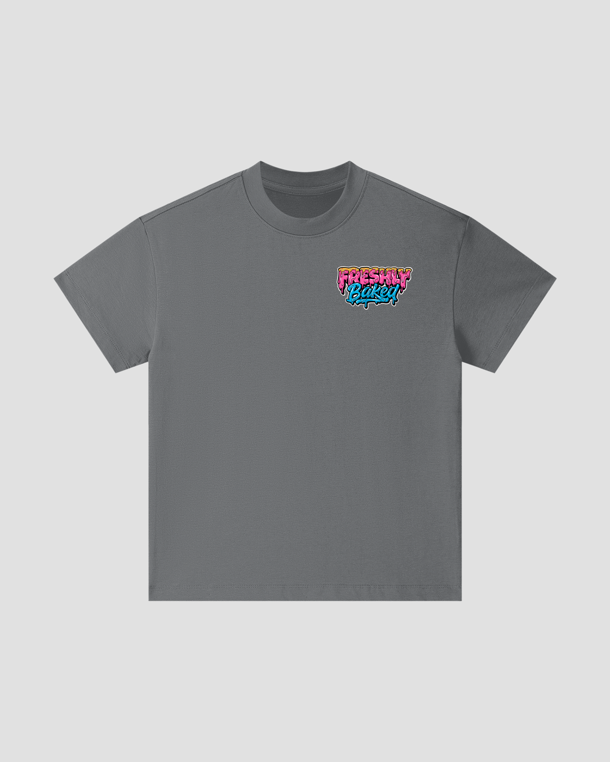 Kids Heavyweight Cotton Logo Tee Carbon Gray