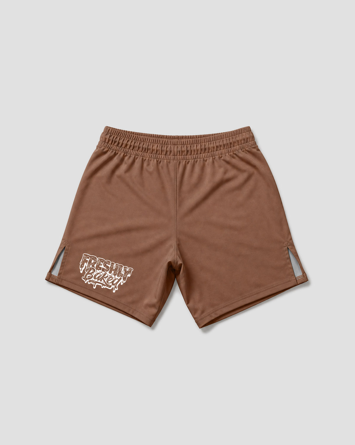 Brown Gothic Logo Shorts