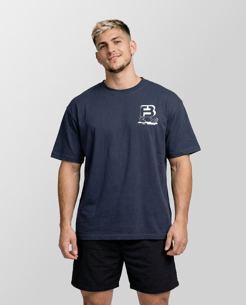 Heavyweight Pancakes T-shirts Navy Blue
