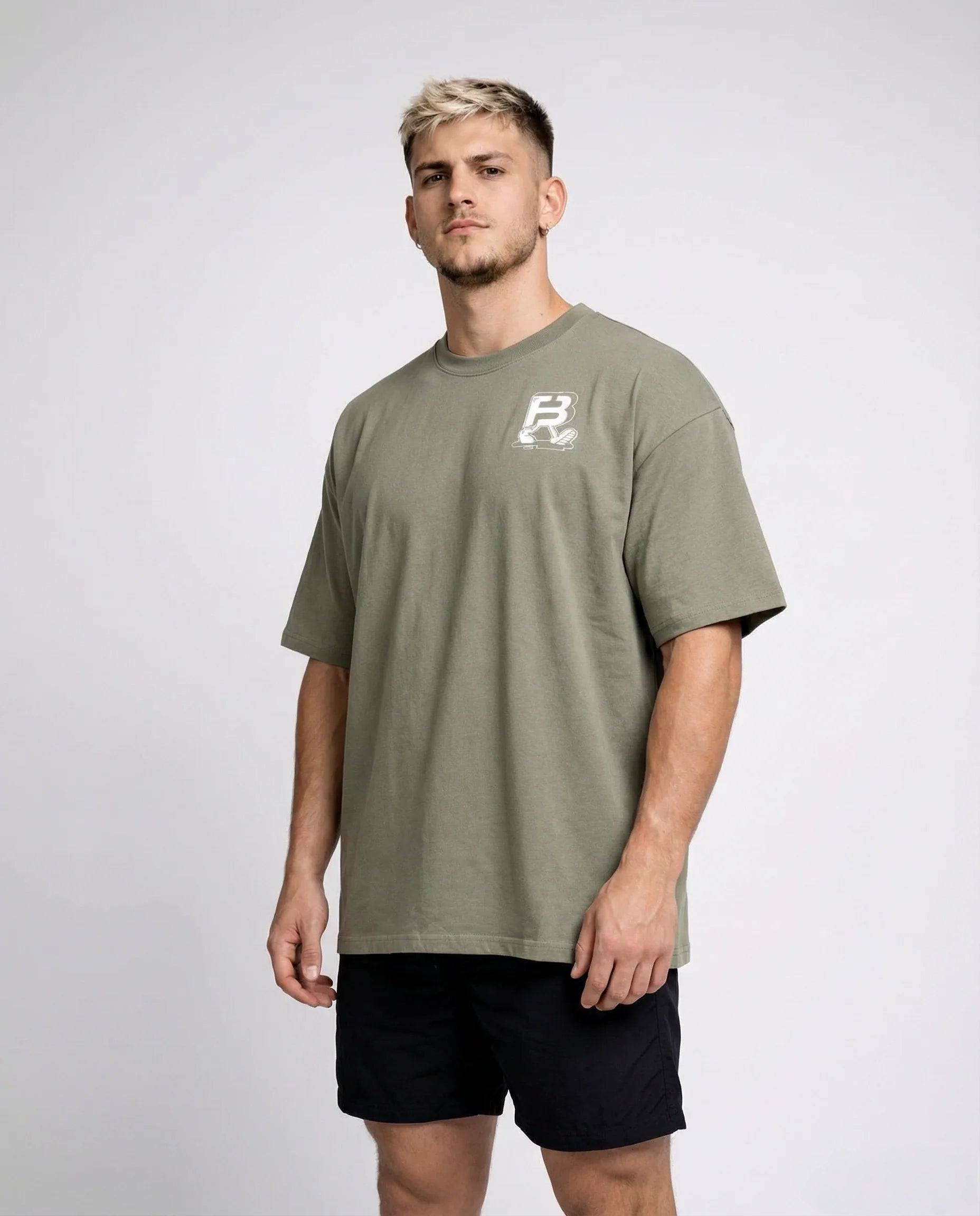 Oversized Green Washed Nugs Tee