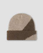 Oversized Wave Beanie Hat - Brown
