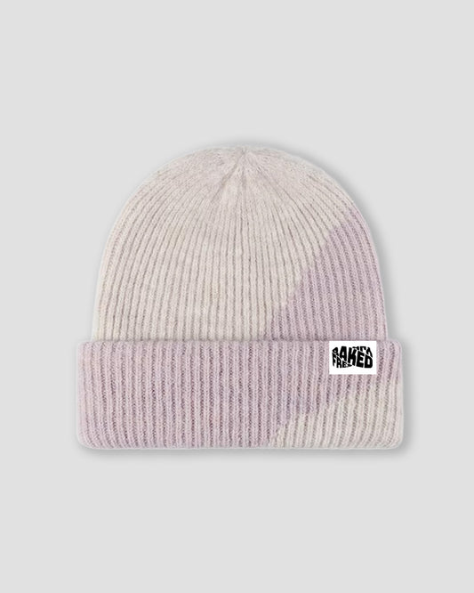 Oversized Wave Beanie Hat - Pink