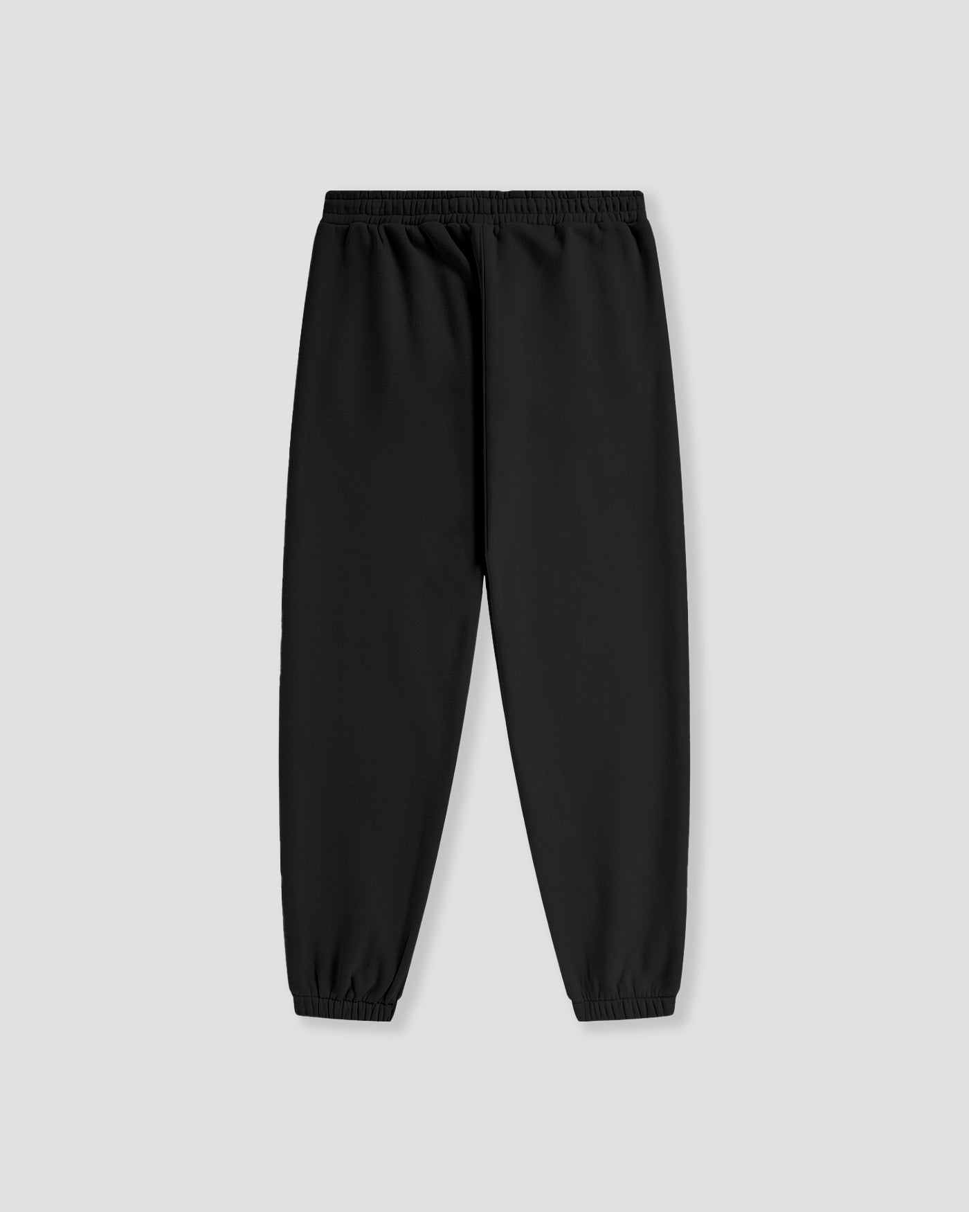 Oversized Black Vortex Joggers - Heavy Fleeced