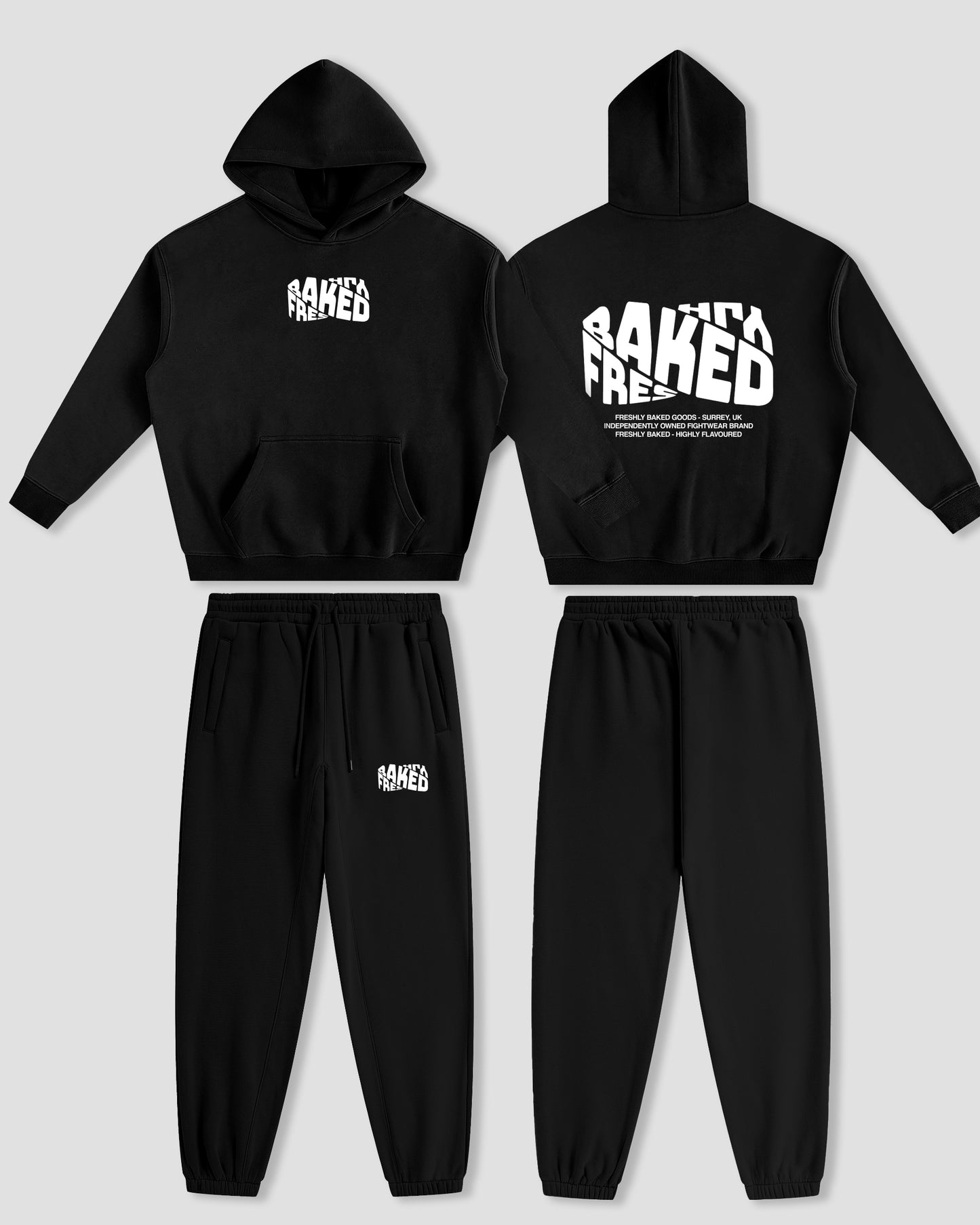 Oversized Black Vortex Hoodie - Heavy Fleeced