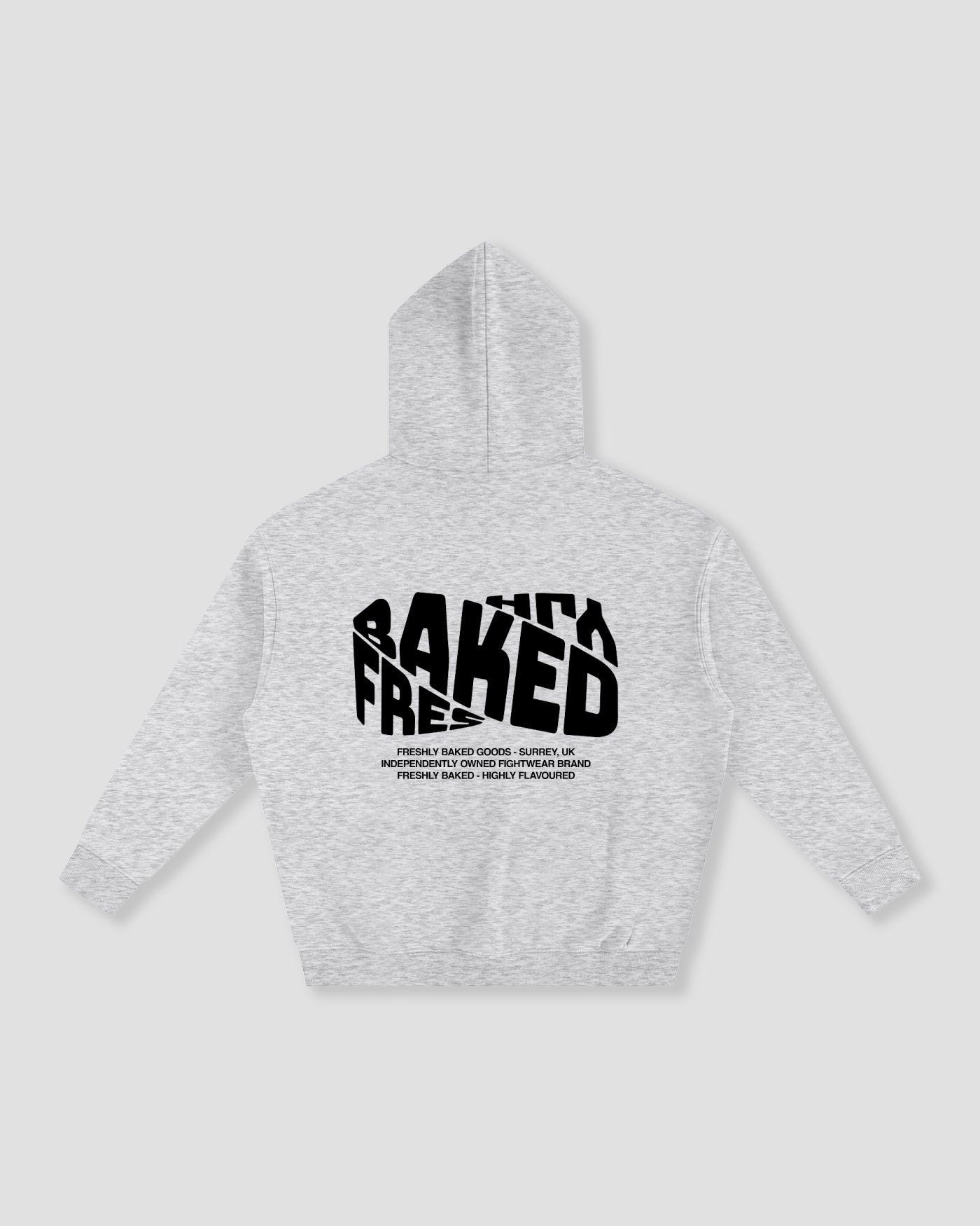 Oversized Grey Vortex Hoodie - Heavy Fleeced