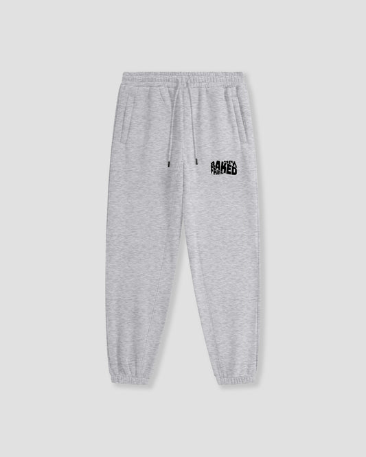 Oversized Grey Vortex Joggers - Heavy Fleeced