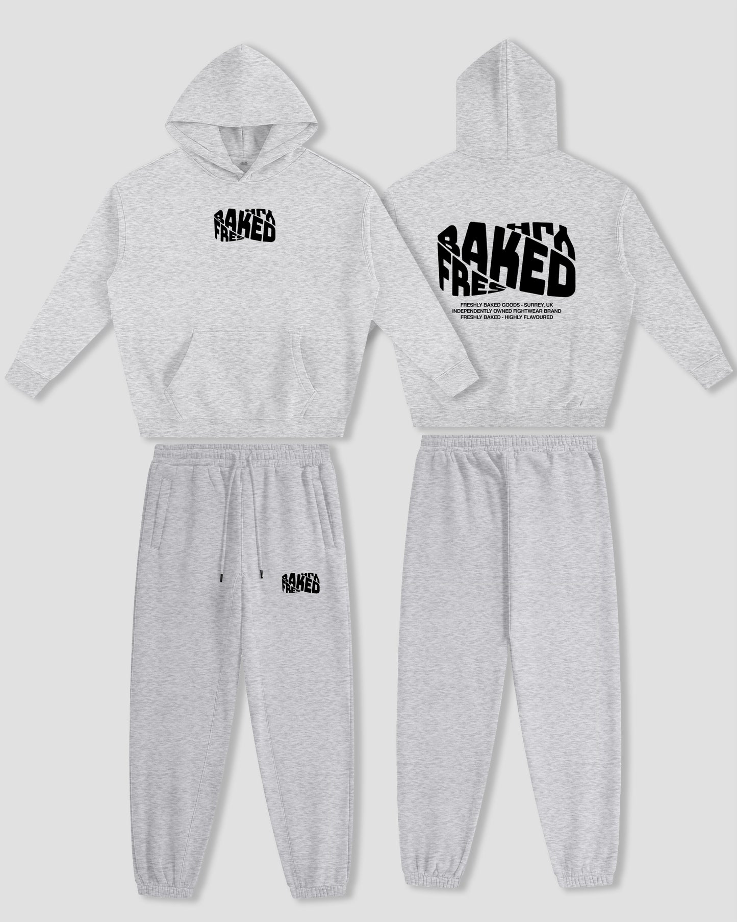 Oversized Grey Vortex Joggers - Heavy Fleeced