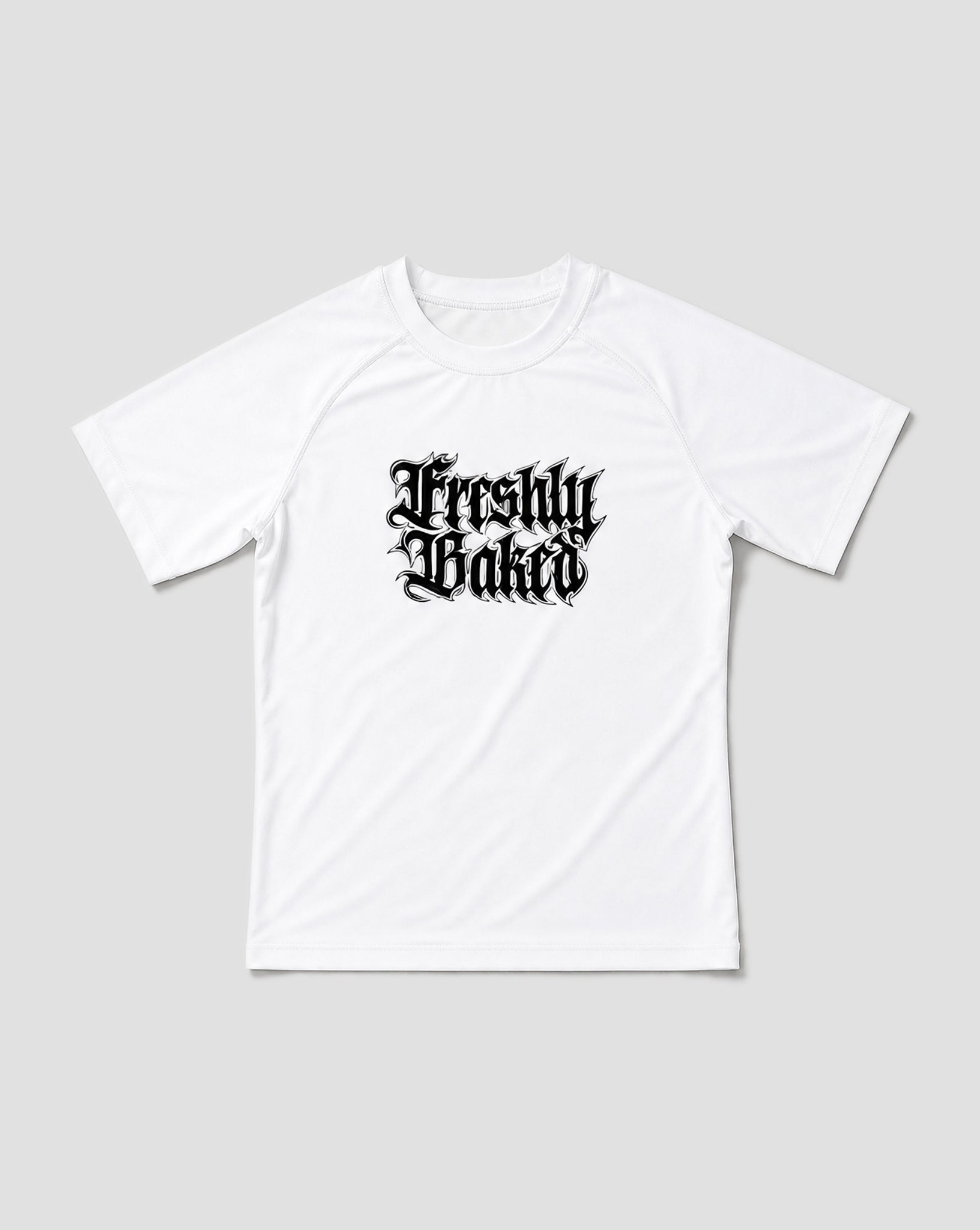White Gothic Logo Rashguard