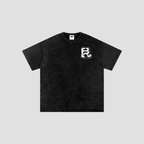Snow Washed Oversized Cotton Pancakes Black