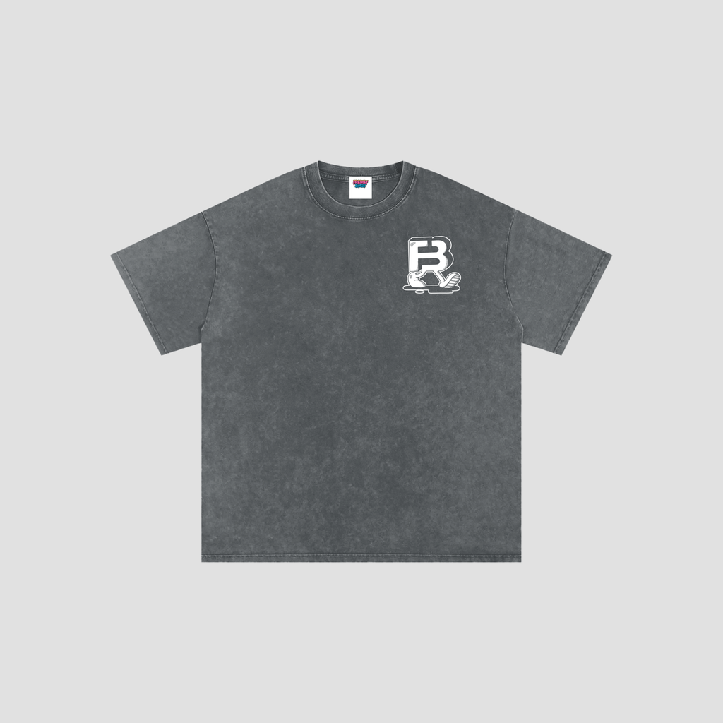 Snow Washed Oversized Cotton Pancakes Grey