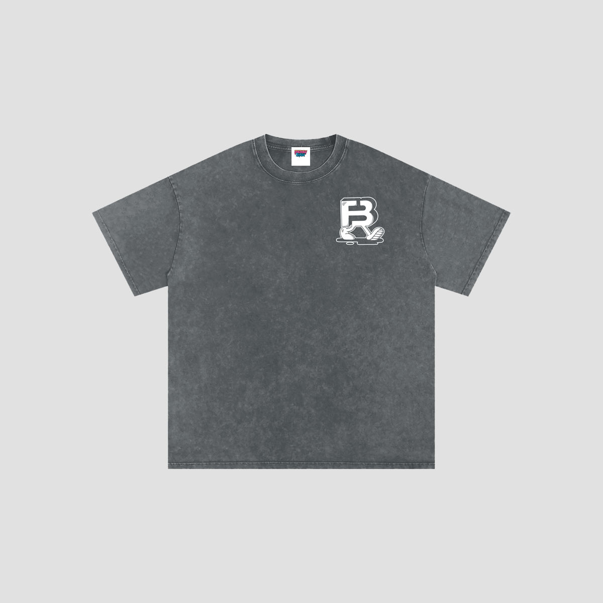 Snow Washed Oversized Cotton Pancakes Grey
