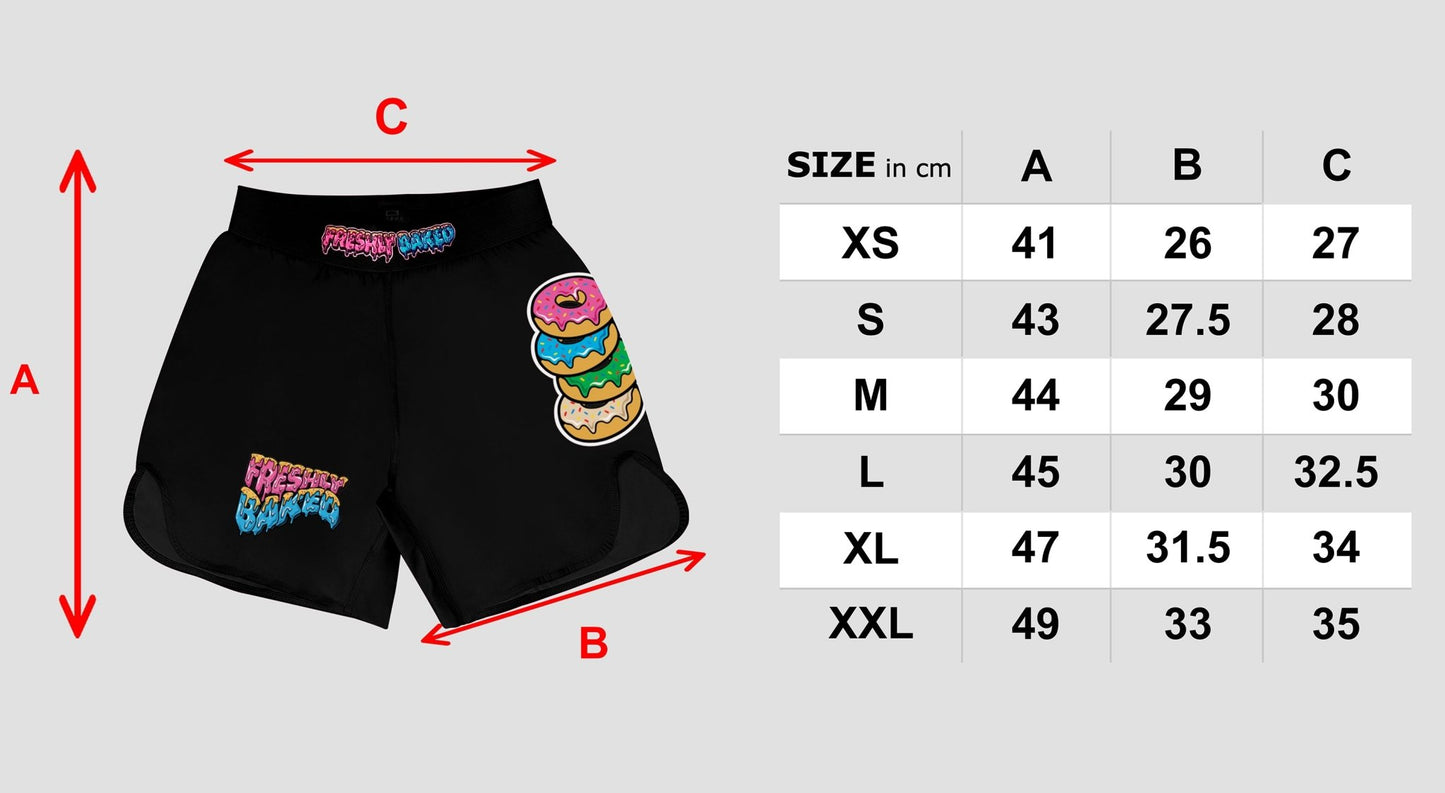 Black Highly Flavoured Shorts - Freshly Baked FightwearShorts
