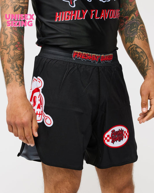 Black Marinara Shorts - Freshly Baked FightwearShorts