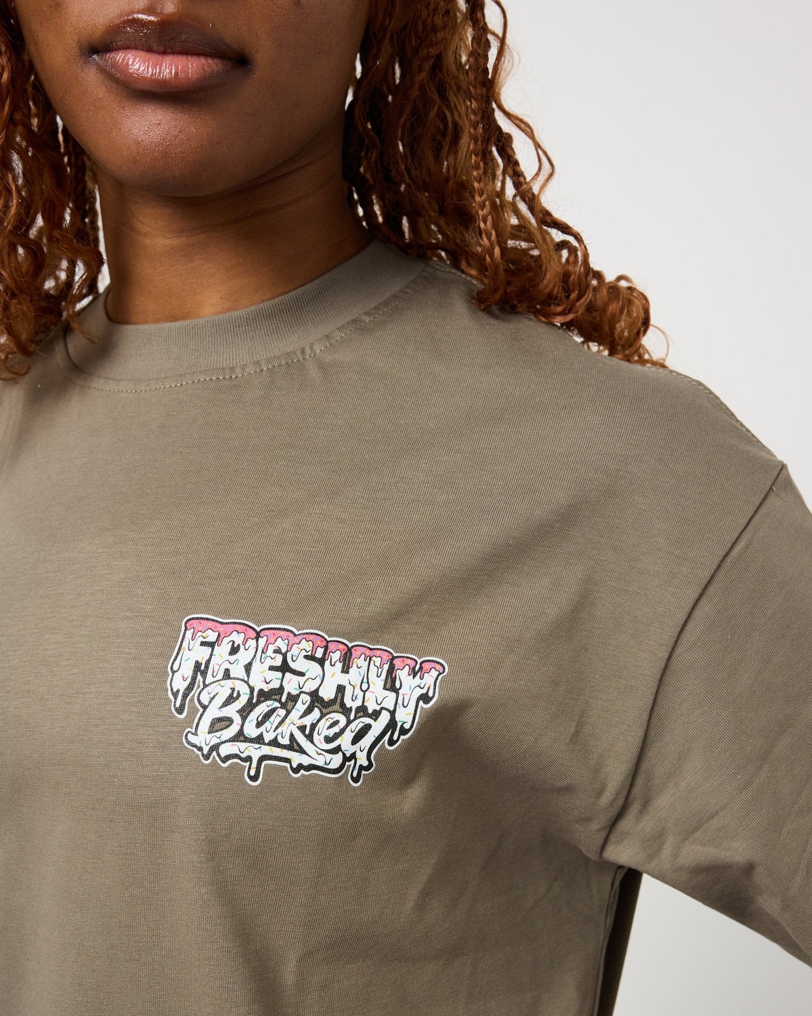 Khaki Sprinkle Logo Tee - Freshly Baked Fightwear