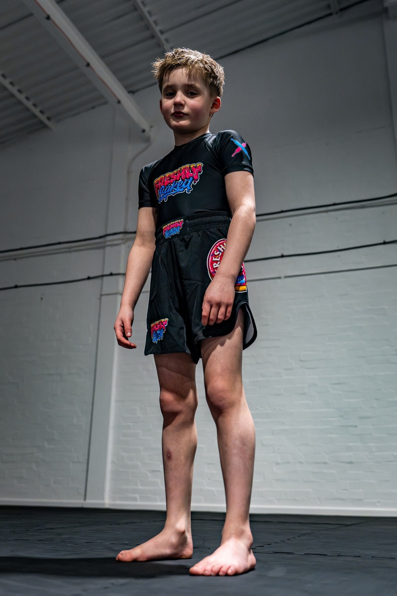 Kids Black Base Shorts - Freshly Baked FightwearRashguards