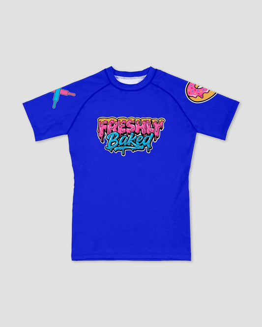 Kids Blue Base Rashguard - Freshly Baked FightwearRashguards