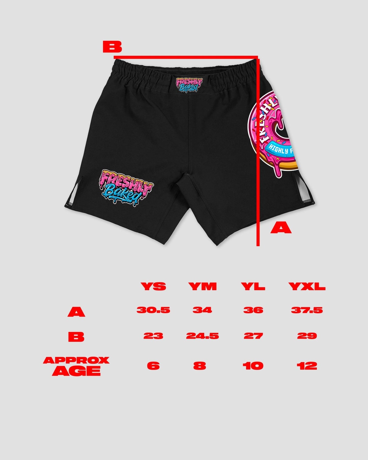 Kids Blue Base Shorts - Freshly Baked FightwearRashguards
