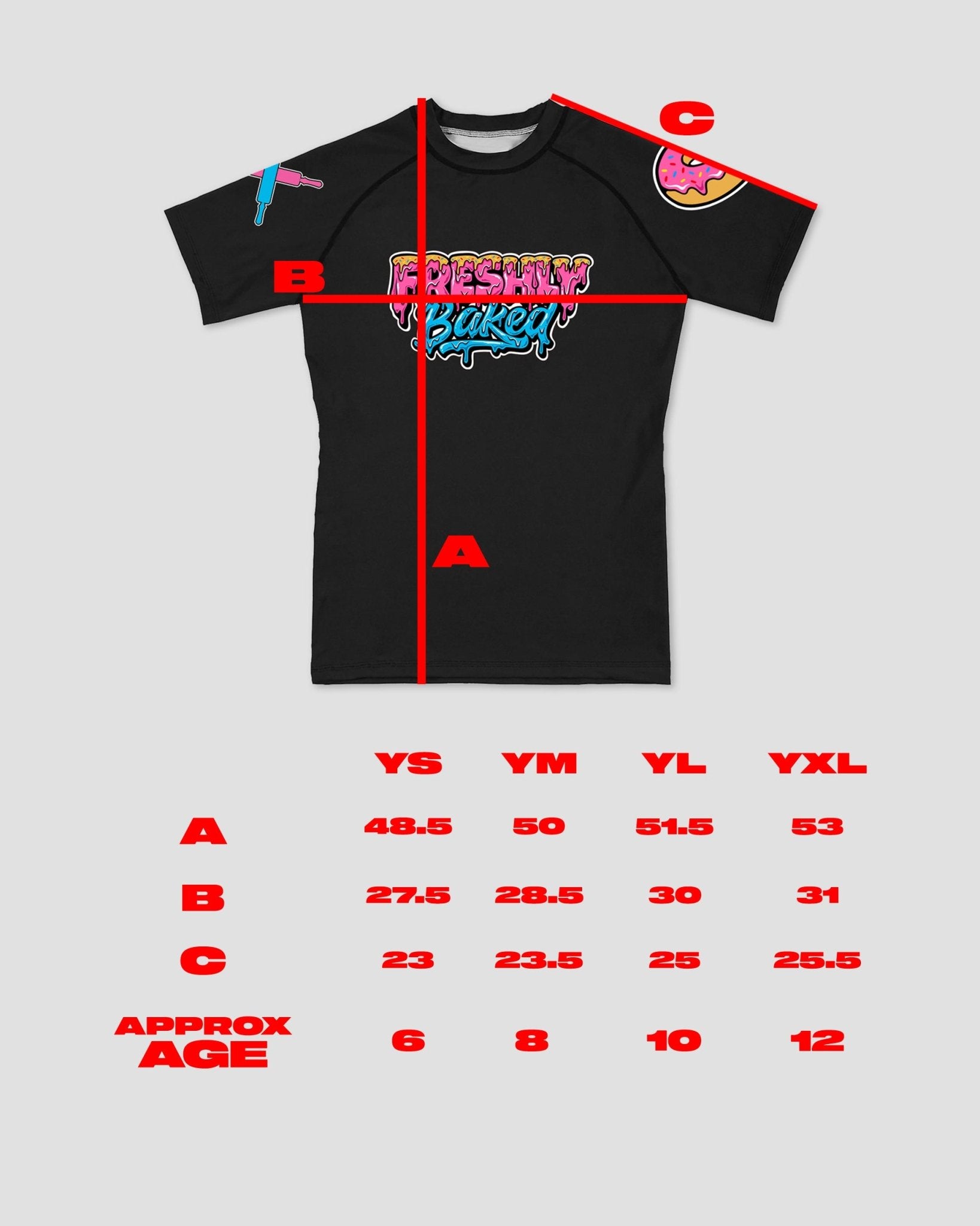 Kids Pink Base Rashguard - Freshly Baked FightwearRashguards