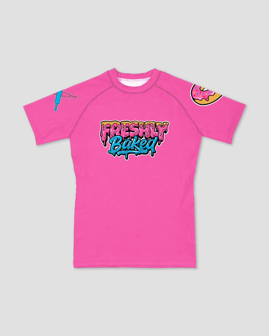 Kids Pink Base Rashguard - Freshly Baked FightwearRashguards