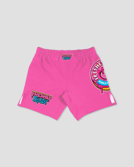 Kids Pink Base Shorts - Freshly Baked FightwearRashguards