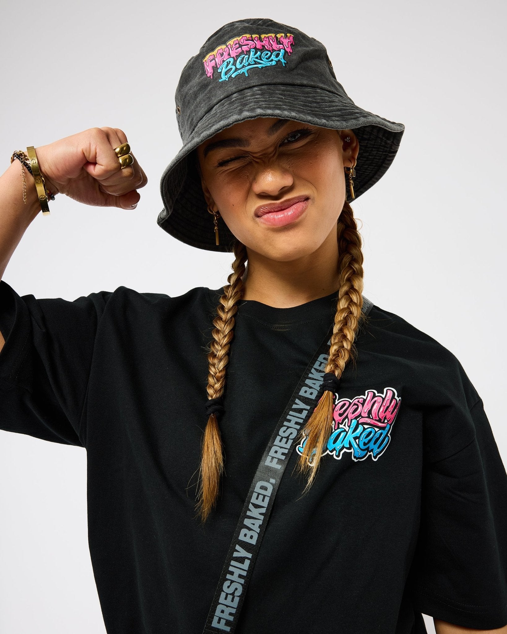 Logo Acid Wash Bucket Hat - Freshly Baked FightwearAccessories