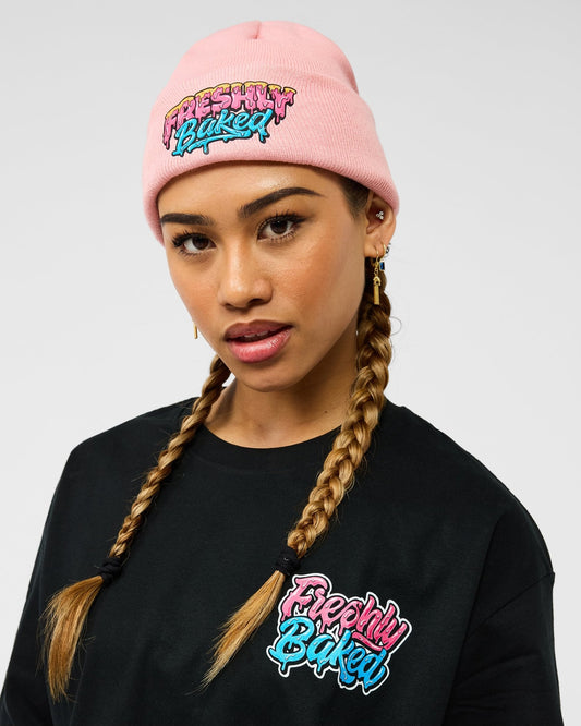 Logo Beanie Pink - Freshly Baked FightwearAccessories