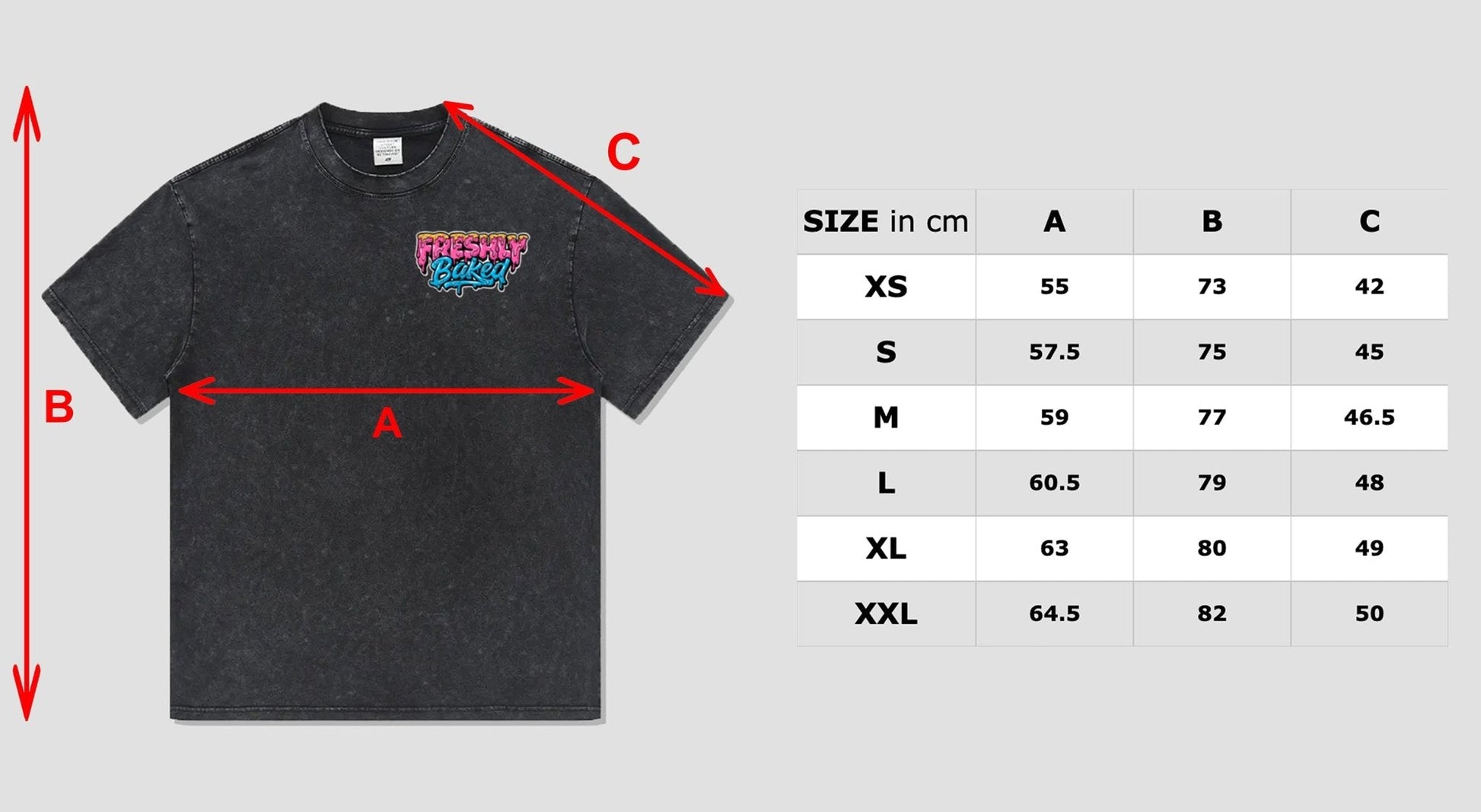 Oversized Acid wash Logo T - Shirt - Freshly Baked FightwearT Shirts