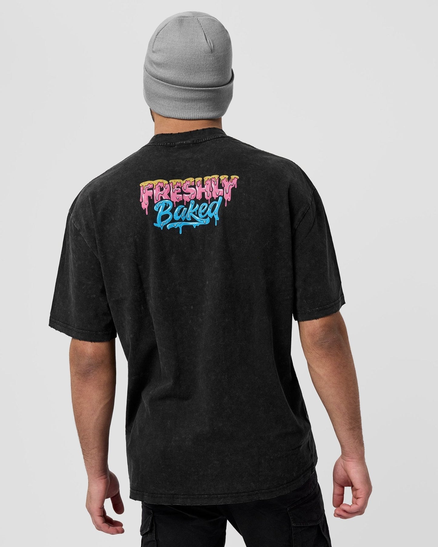 Oversized Acid wash Logo T - Shirt - Freshly Baked FightwearT Shirts