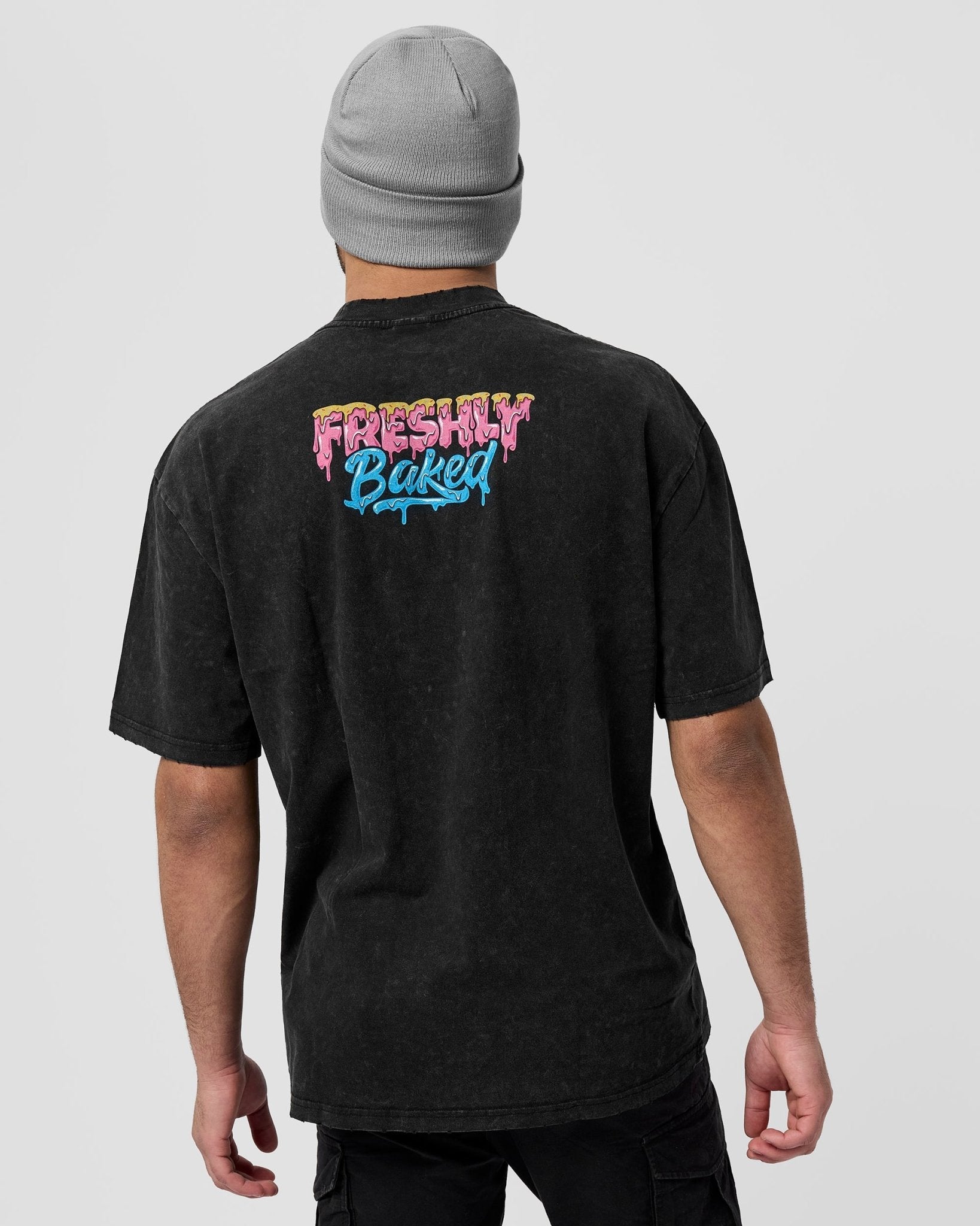 Oversized Acid wash Logo T - Shirt - Freshly Baked FightwearT Shirts