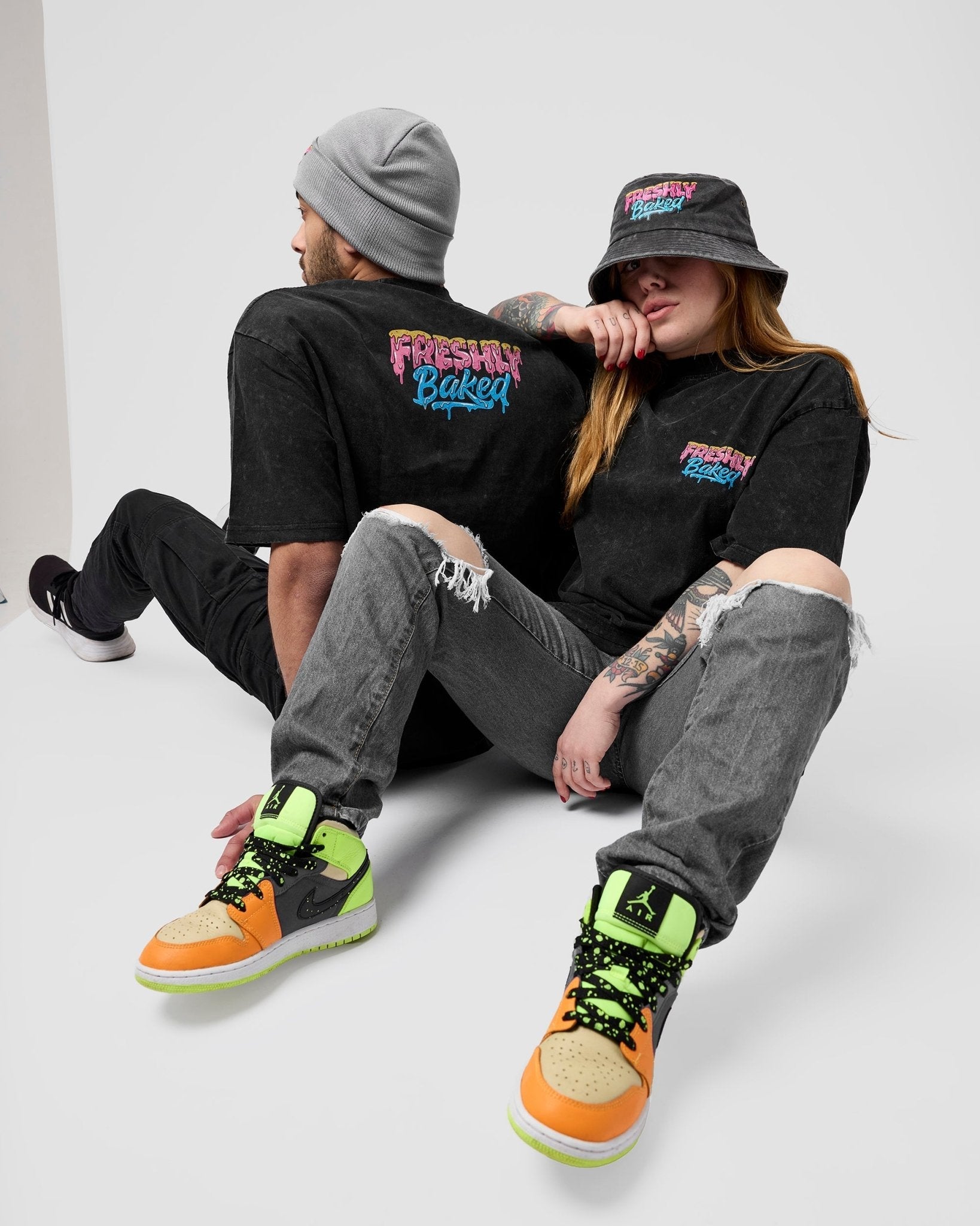 Oversized Acid wash Logo T - Shirt - Freshly Baked FightwearT Shirts